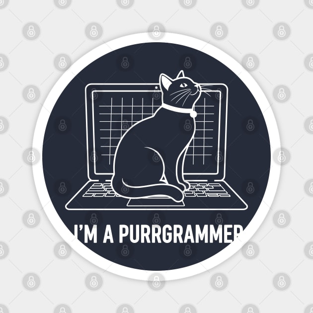 Purrrgrammer Cat Magnet by enrynz